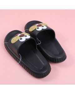 Cute Animal Couple Slippers Size 44-45 (Black)