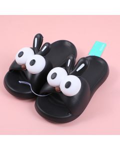 Interesting Eye-Catching Women's Slippers Size 35-36 (Black )
