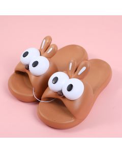 Interesting Eye-Catching Women's Slippers Size 37-38 (Mocha Brown )