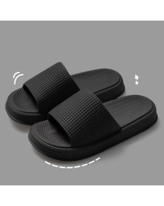 Checkered Couple Men's Household Slippers Size 44-45 (Carbon Black)