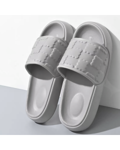 Mini Biscuit Couple Men's Household Slippers Size 40-41 (Misty Gray)