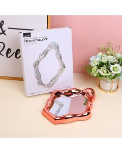 Baroque Diamond Rose Gold Creative Tabletop Mirror