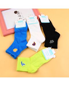 Alphabet Embroidered Sports Children Socks (L)