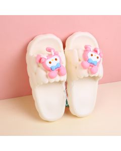 Big-Eyed Rabbit Women's Household Slippers-Cream White (38-39)