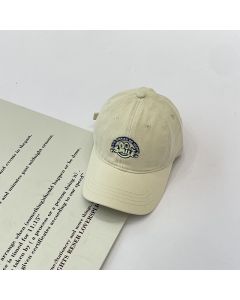 Big Oval Smile Washable Children's Baseball Cap-Beige