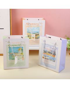 Oil Painting World Vertical Gift Bag-S