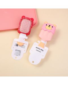 Milk Tea Bear Ice Cream Mini Massage Comb