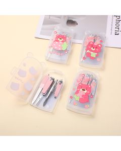 Strawberry Bear Series Silicone Seven-Piece Manicure Set