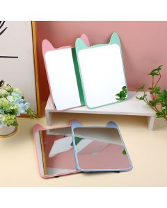 Ins Style Desktop Cosmetic Mirror With Cat Ears-Large