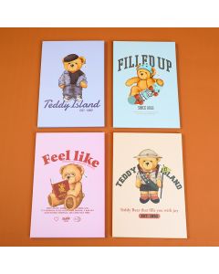 Teddy Island Series Sports Bear Foldable Paper Mirror