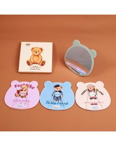Teddy Island Series Sports Bear Head Relief Table Mirror