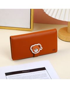 Teddy Island Series Women's Long Wallet-Brown