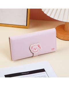 Teddy Island Series Women's Long Wallet-Pink