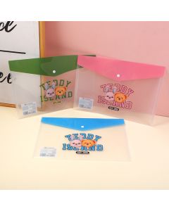 Teddy Island Series Pp Transparent File Bag A4