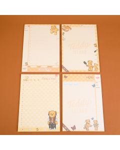 Teddy Island Series Note Pads A5-Colored Inner Pages 50 Sheets