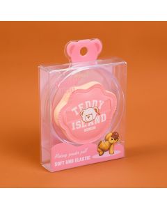 Teddy Island Series Cute Claw Cotton Candy Powder Puff -Pink