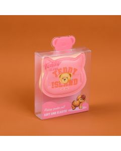 Teddy Island Series Cute Cotton Candy Powder Puff-Pink