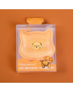 Teddy Island Series Cute Cotton Candy Powder Puff-Light Brown