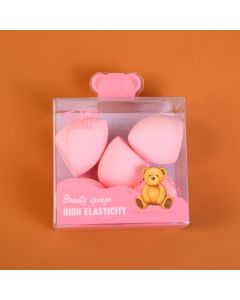 Teddy Island Series Cute Makeup Sponge 5pcs-Pink