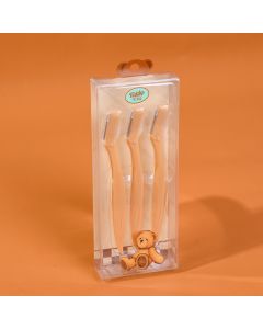 Teddy Island Series Straight Handle Eyebrow Trimmer-3pcs