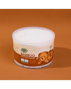 Teddy Island Series Double-End Bamboo Stick Cotton Swab-500pcs