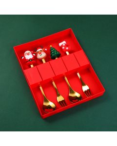 Christmas Spoon And Fork 4pcs Set