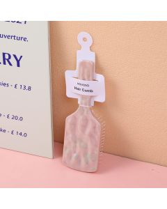 Colourful Shining Square Airbag Comb-Nude Pink