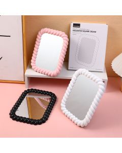 Ins Style Convenient Wall Mounted Square Cream Mirror