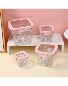 Square Cartoon Printed Storage Box-1L