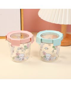 Round Cartoon Printed Storage Box-400ml