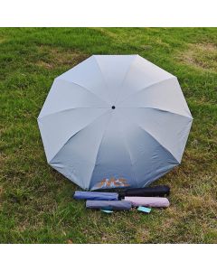 Solid Color Letters Triple Folding Umbrella