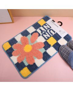 Checkered Blue Floor Mat