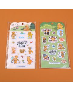 Teddy Island Series Happy Diary Foaming Stickers