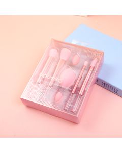 Pink And Gold Makeup Brush Set 7pcs