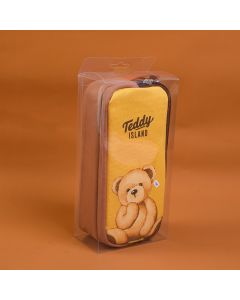 Teddy Island Series Pencil Case With Double Zippers