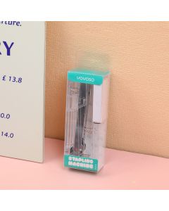 Acrylic Transparent Stapler With 1000 Staples-Silver