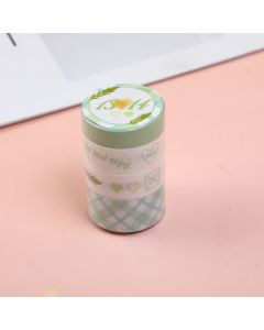 Vanilla Lemon Plaid Tape 4pcs