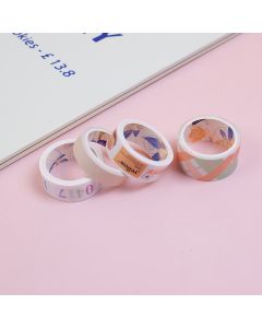 Warm Shimmer Plaid Tape 4pcs