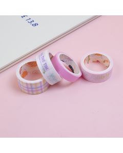Pink Dream Plaid Tape 4pcs
