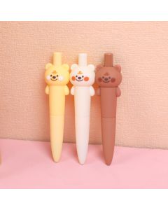 Little Bear Cheese Big Head Gel Pen-Black