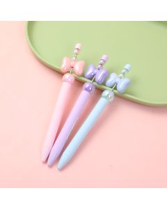 Crystal Bowknot Stackable Gel Pen-Black