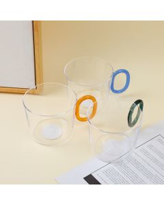 O-Shaped Handle Glass Cup