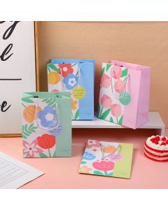 Tulip Floral Series Vertical Gift Bag-Medium