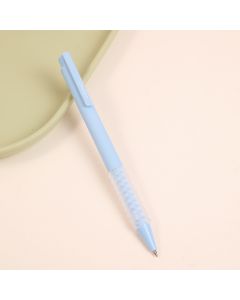 Soft Grip Light Blue Simple Gel Pen 0.5mm-Black
