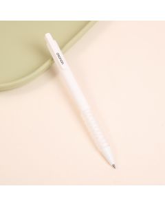 Soft Grip White Simple Gel Pen 0.5mm-Black