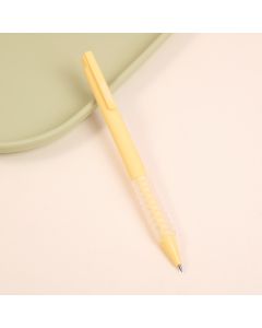 Soft Grip Yellow Simple Gel Pen 0.5mm-Black