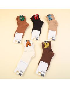 Cute And Funny Letters Women's Mid-Calf Cotton Socks