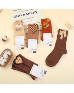 Fashion Girls Women's Mid-Calf Cotton Socks
