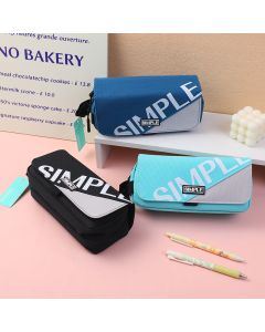 Macaron Flap Zipper Pen Pouch