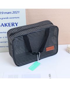 Beach Net Wash Bag - White Stripe